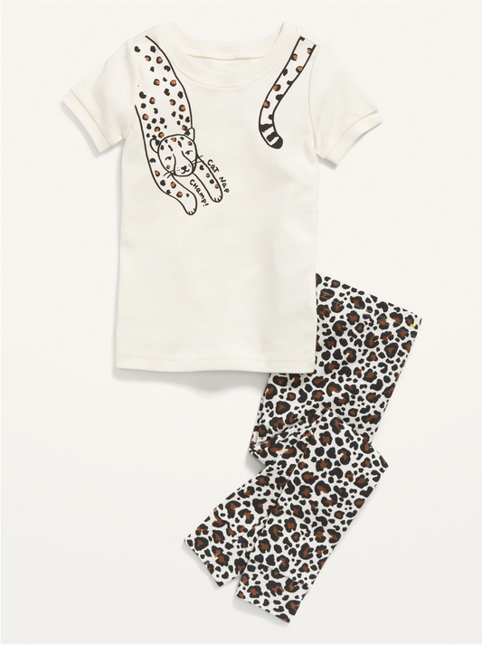 Old Navy Cheetah Snug Fit PJ Set