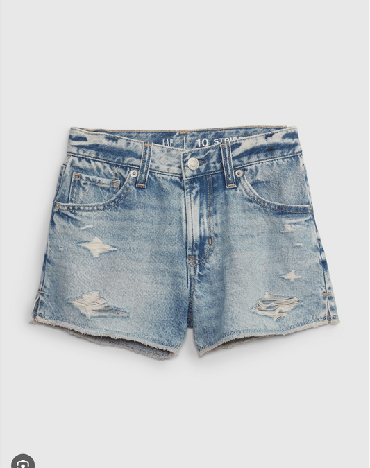 Gap Denim Washed Destroyed Shorts