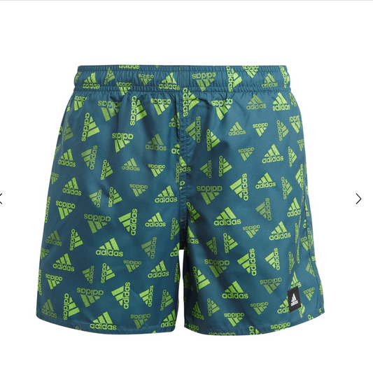 Adidas Logo Green Swim Shorts