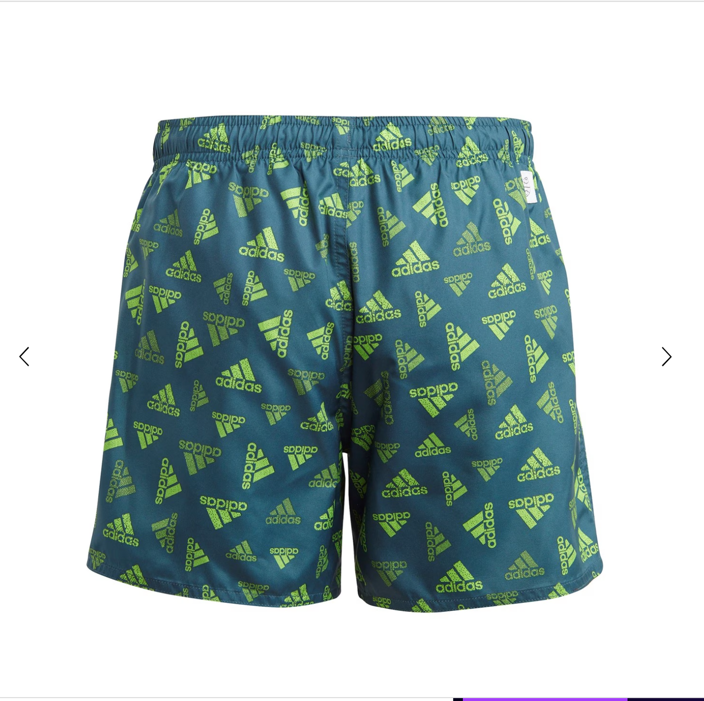 Adidas Logo Green Swim Shorts