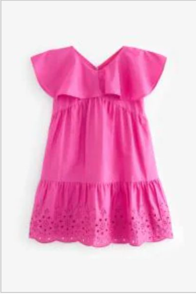 Next Broidery Pink Dress