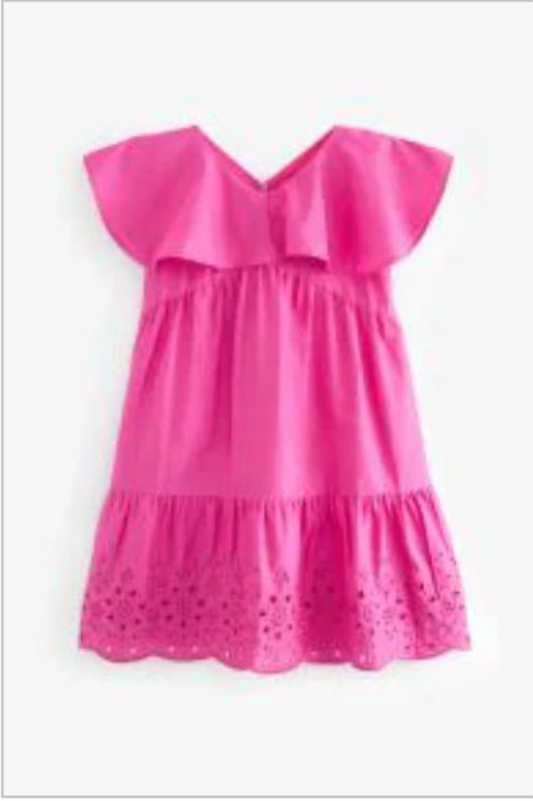 Next Broidery Pink Dress