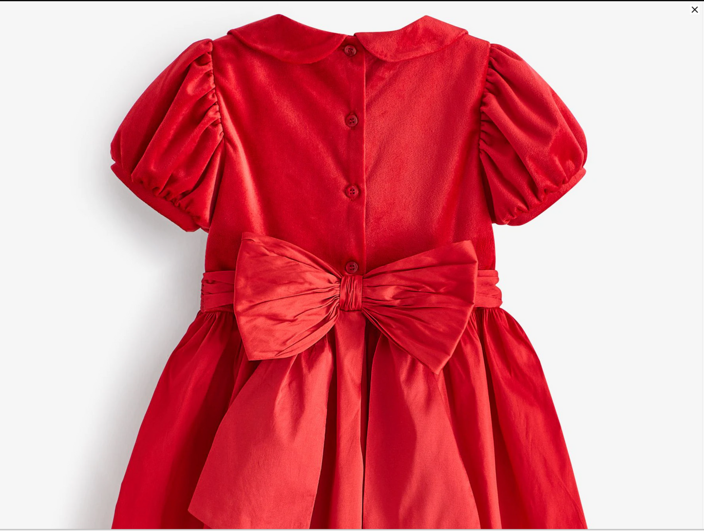 Next Red Velvet & Tafta Dress