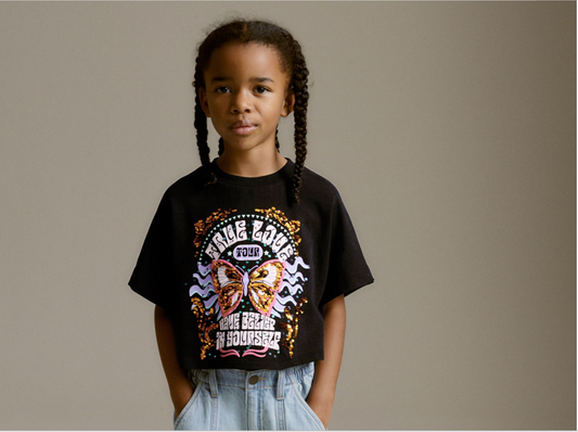 Butterfly Sequin Boxy T-Shirt