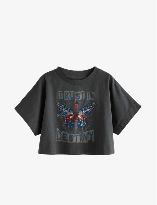 Next Sequin Butterfly Boxy T-Shirt