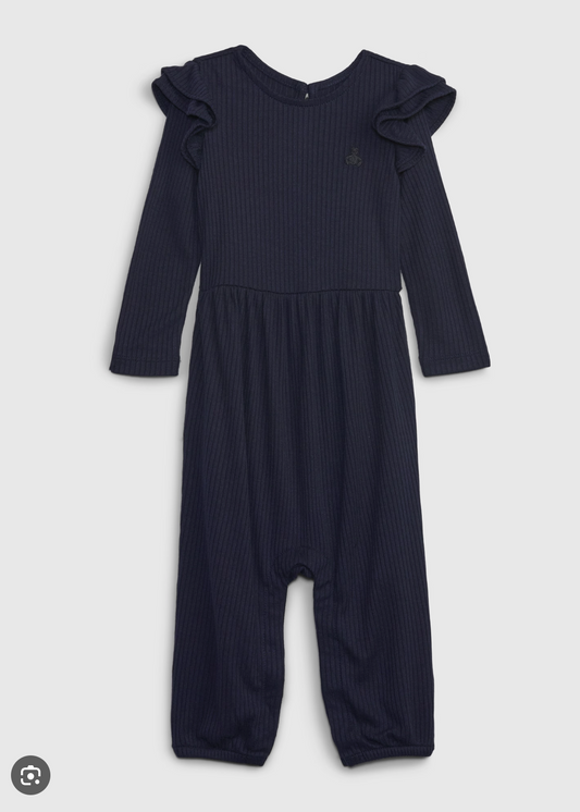 Gap Softspun Ruffled Jumpsuit