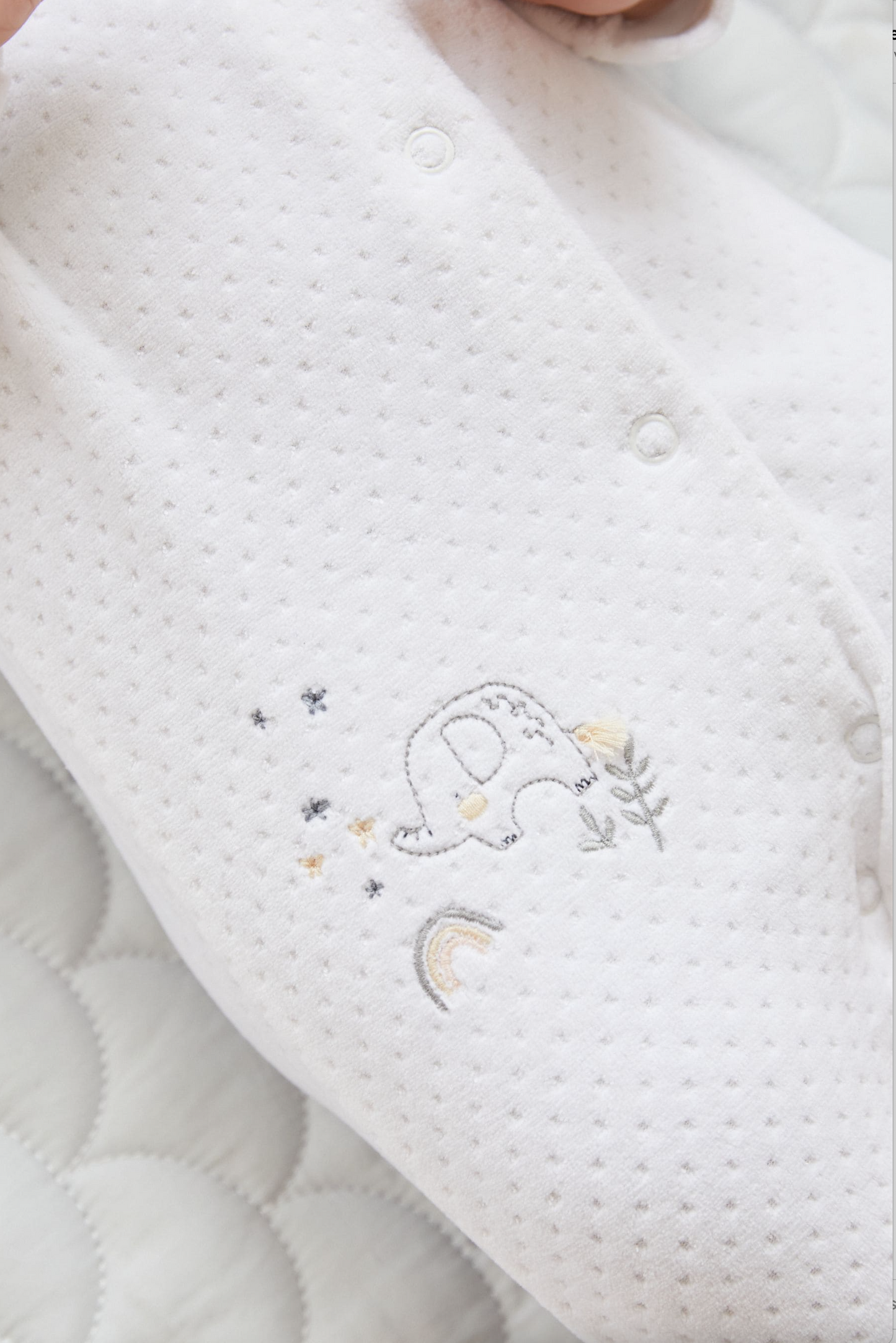 Next Baby Velour Sleepsuit