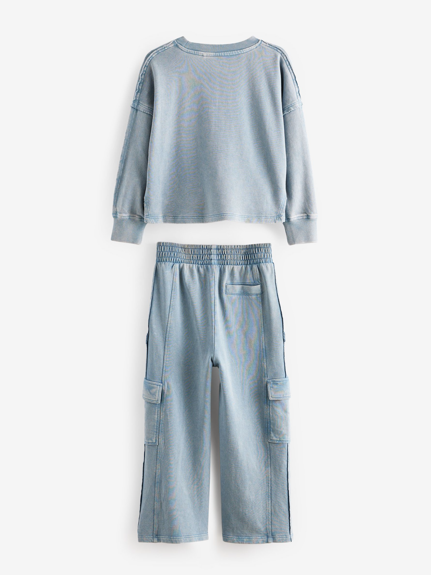 Next Soft Sweater & Wide Leg Cargo Jogger