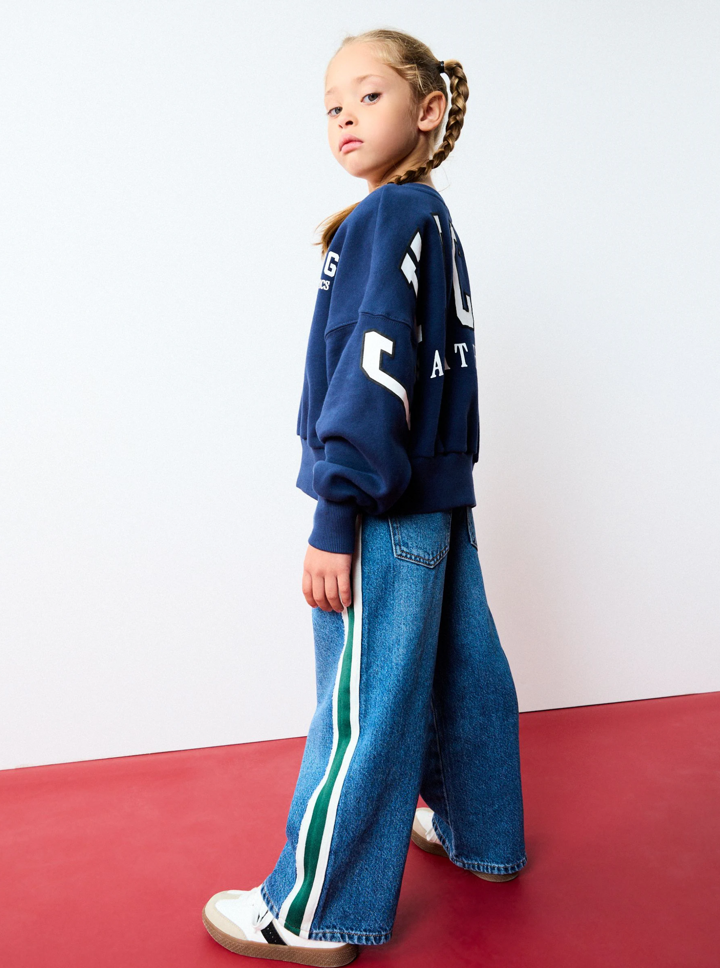 Next Wide Leg Jeans With Side Strap