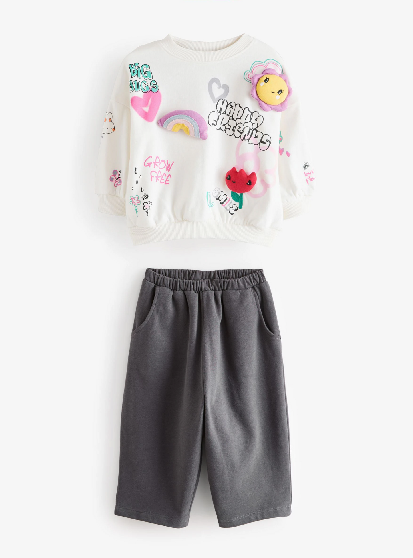 Next Sunny Sweatshirt & Wide Leg Jogger Set