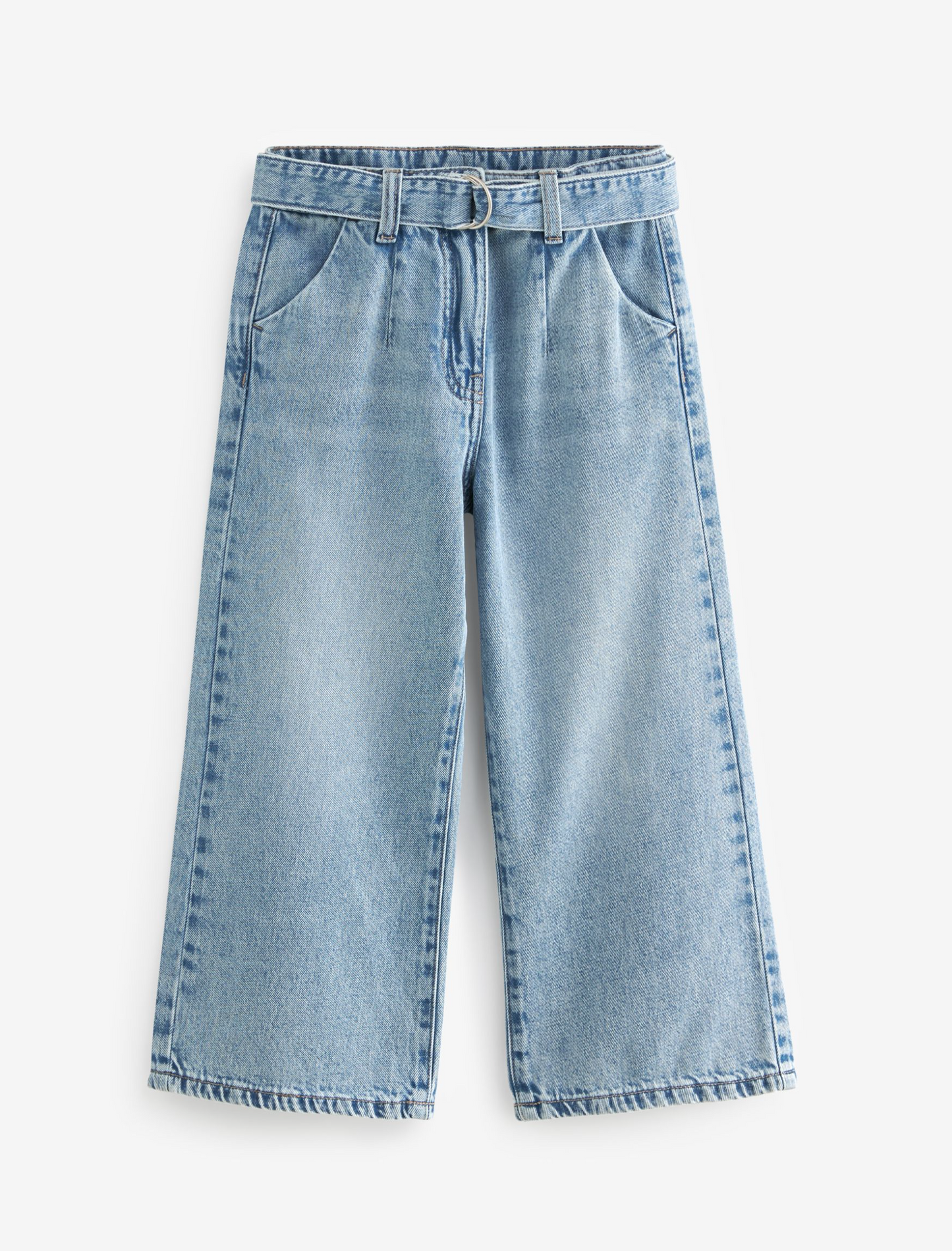 Next Wide Leg Washed Jeans with Belt