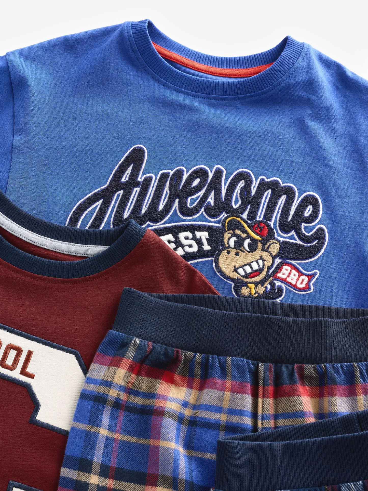 Next 2 Pack Woven Check PJ Sets