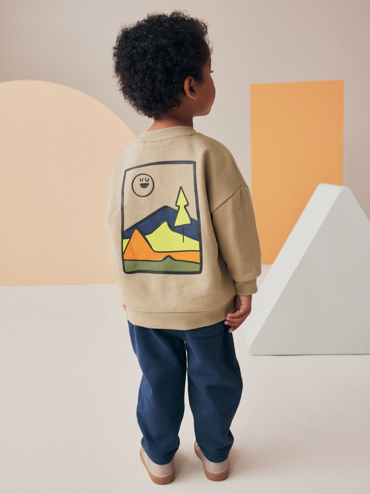 Next Backprint Sweatshirt & Jogger Set