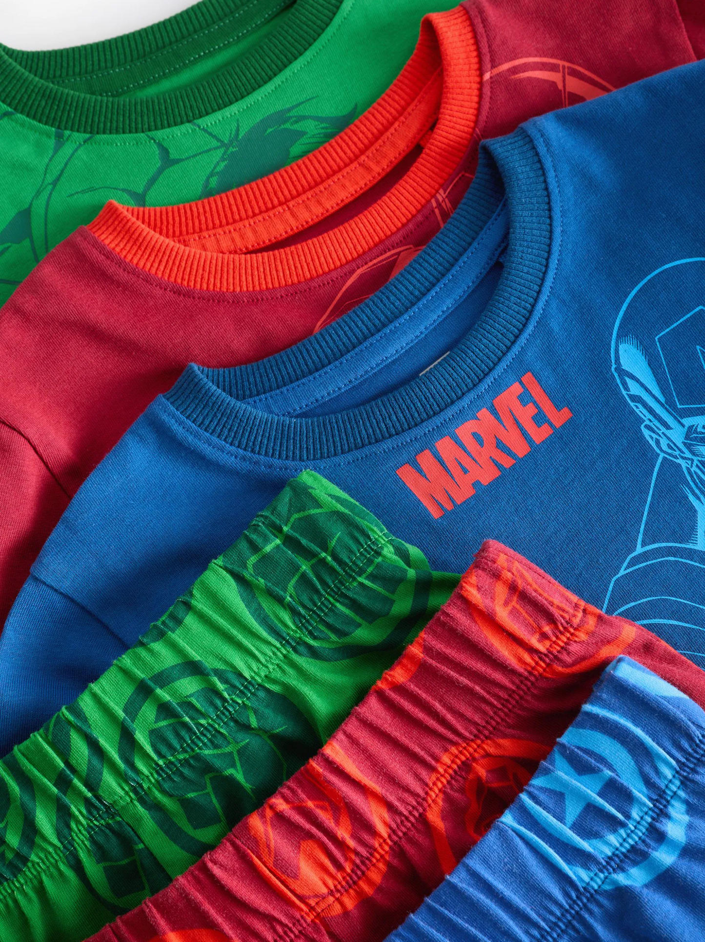 3-Pack Marvel Shorts PJ Sets