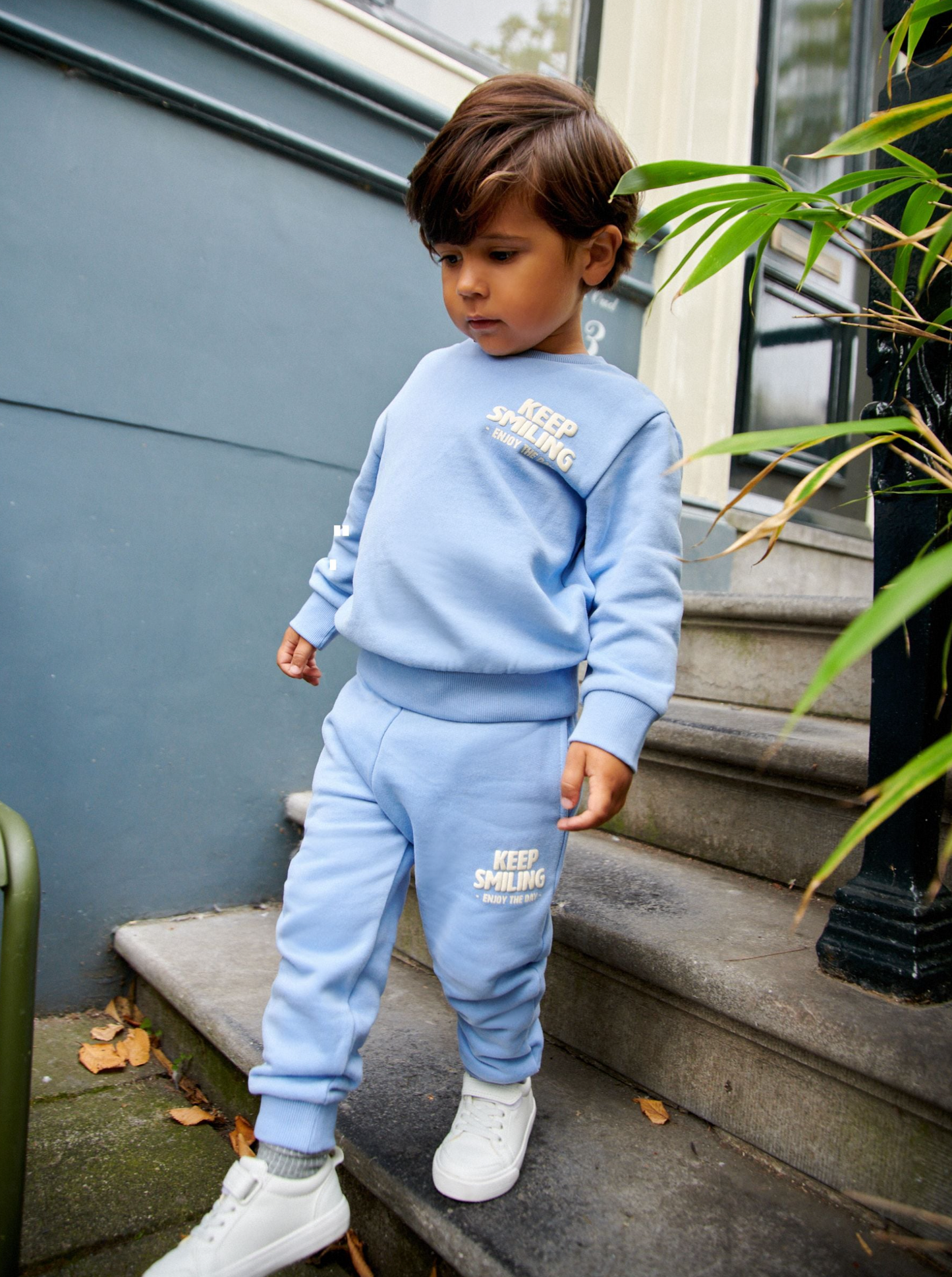 Blue Sweatshirt & Jogger Set