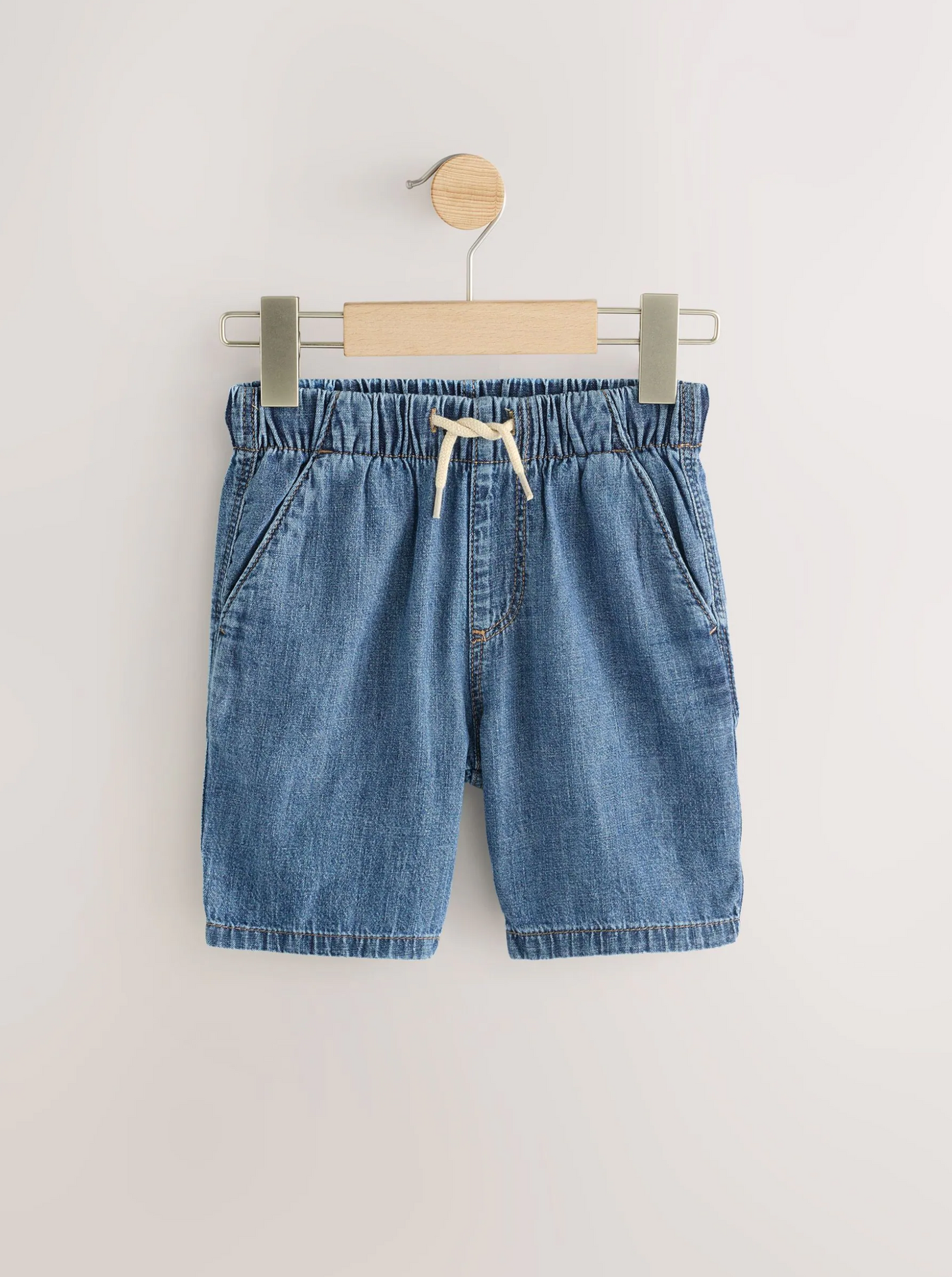 Next Denim Linen Polo Shorts