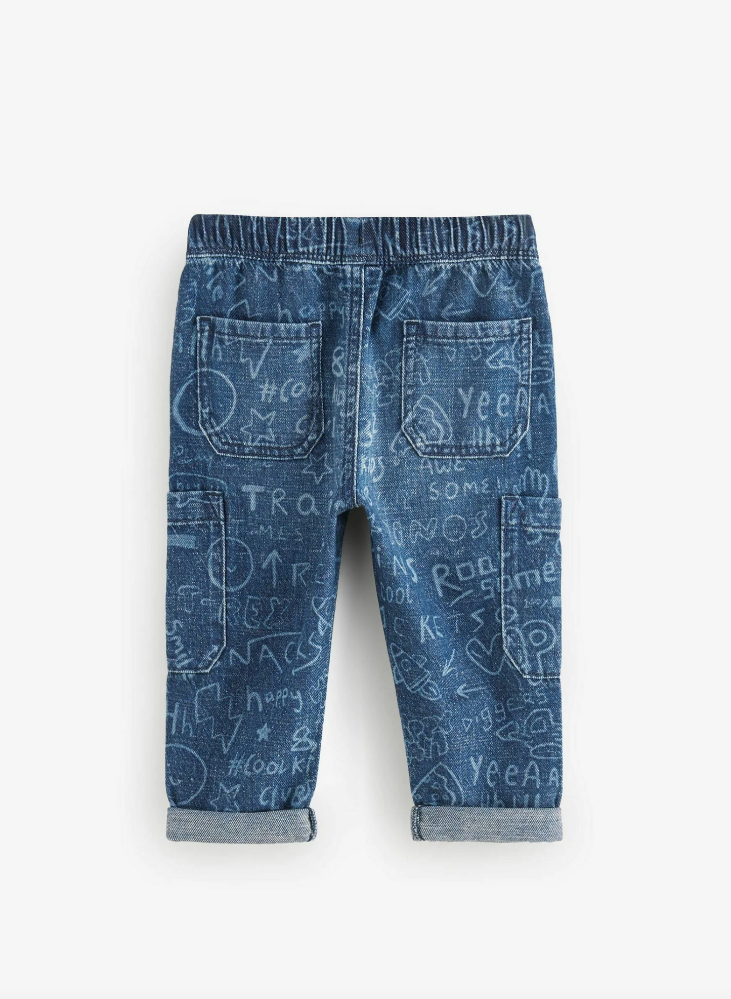 Next Soft Denim Pull On Joggers