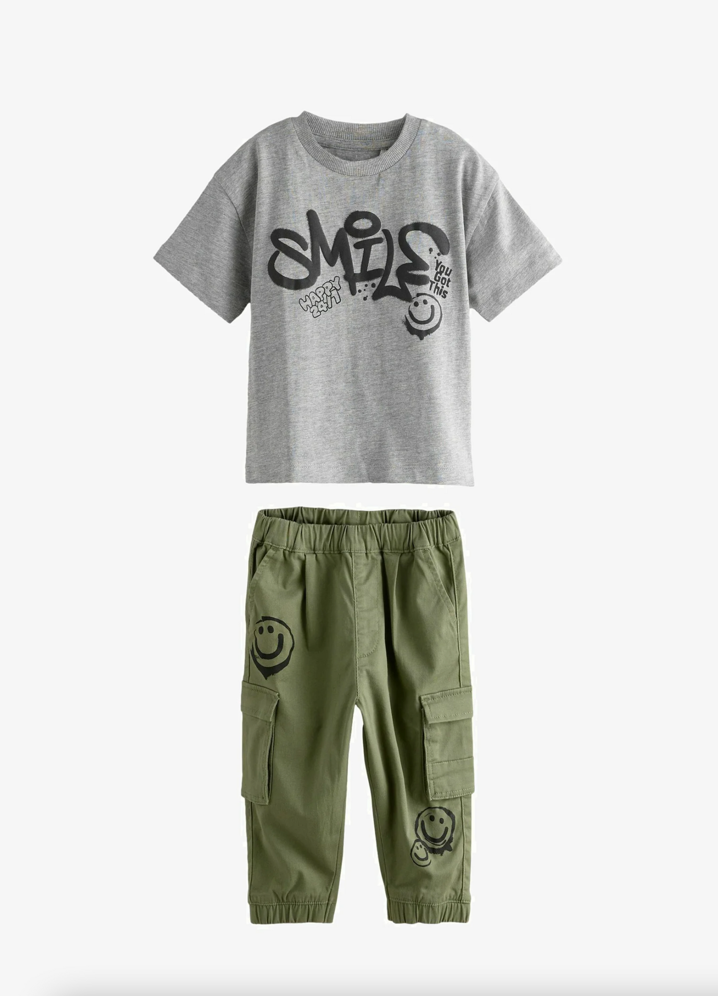 Next Smile Print T-Shirt & Jogger Set