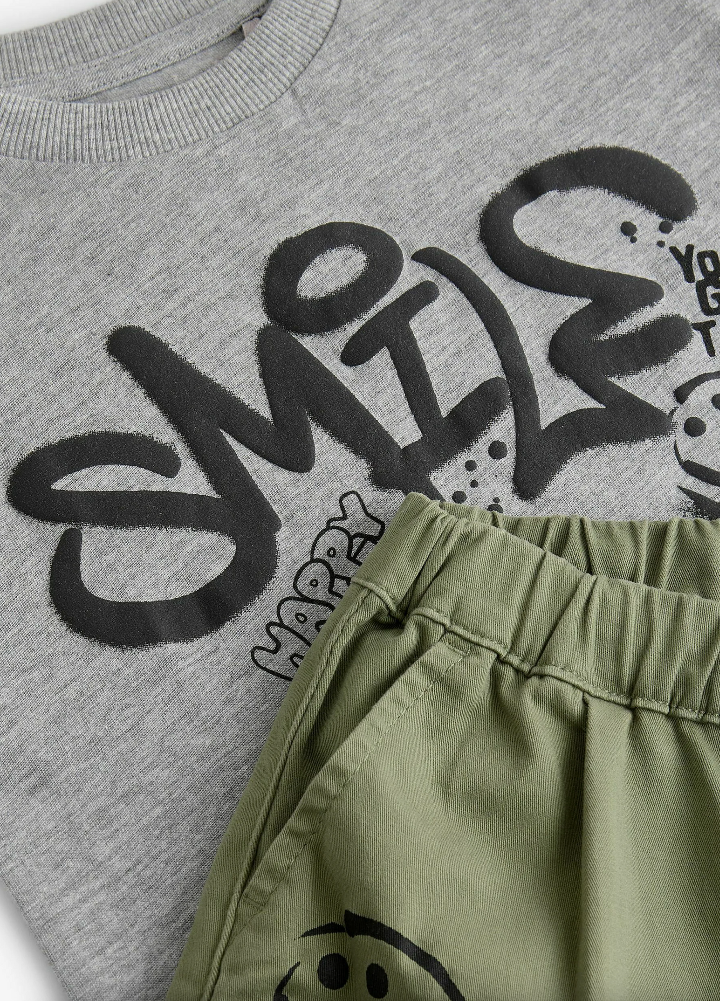 Next Smile Print T-Shirt & Jogger Set