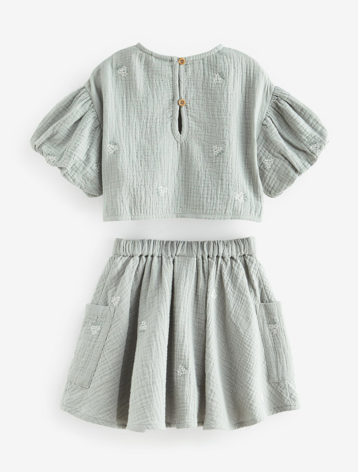 Puff Sleeve Top & Skirt Set