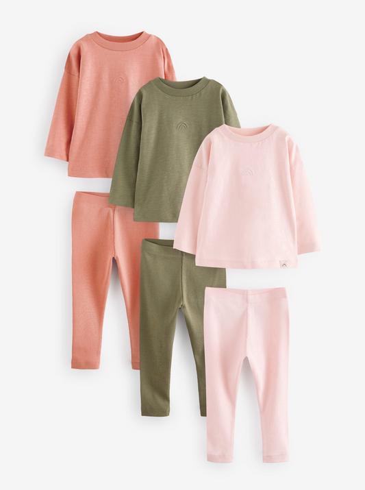 Next 3 Pack Long Sleeve T-Shirt & Legging Sets