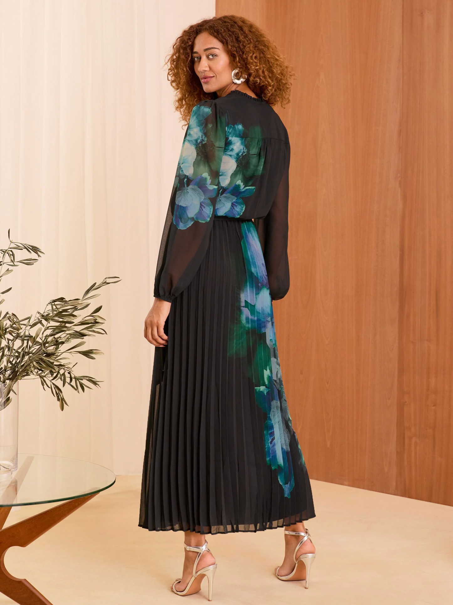Love and Roses Pleated Dress