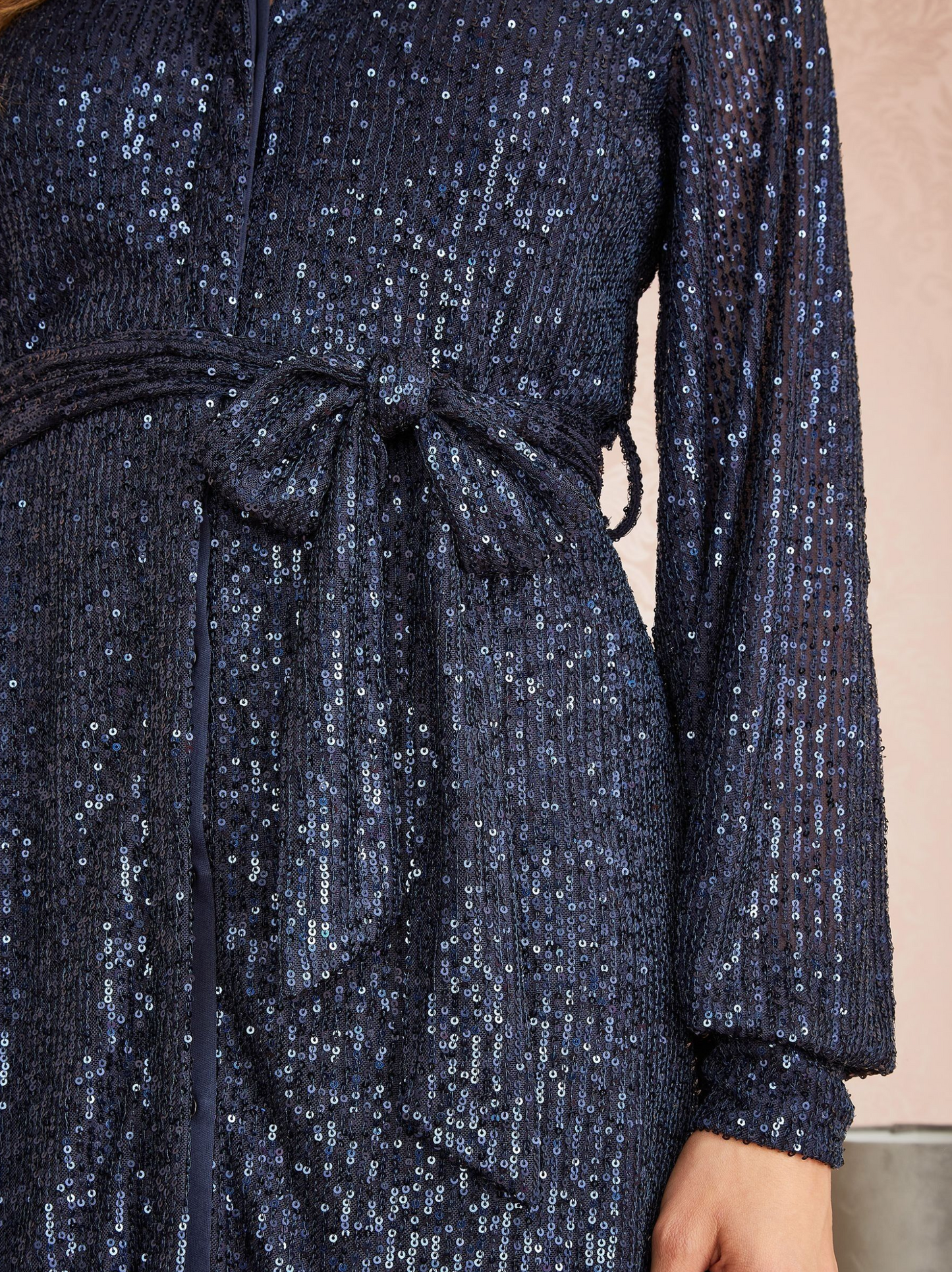 Mela Sequin Shirt Dress