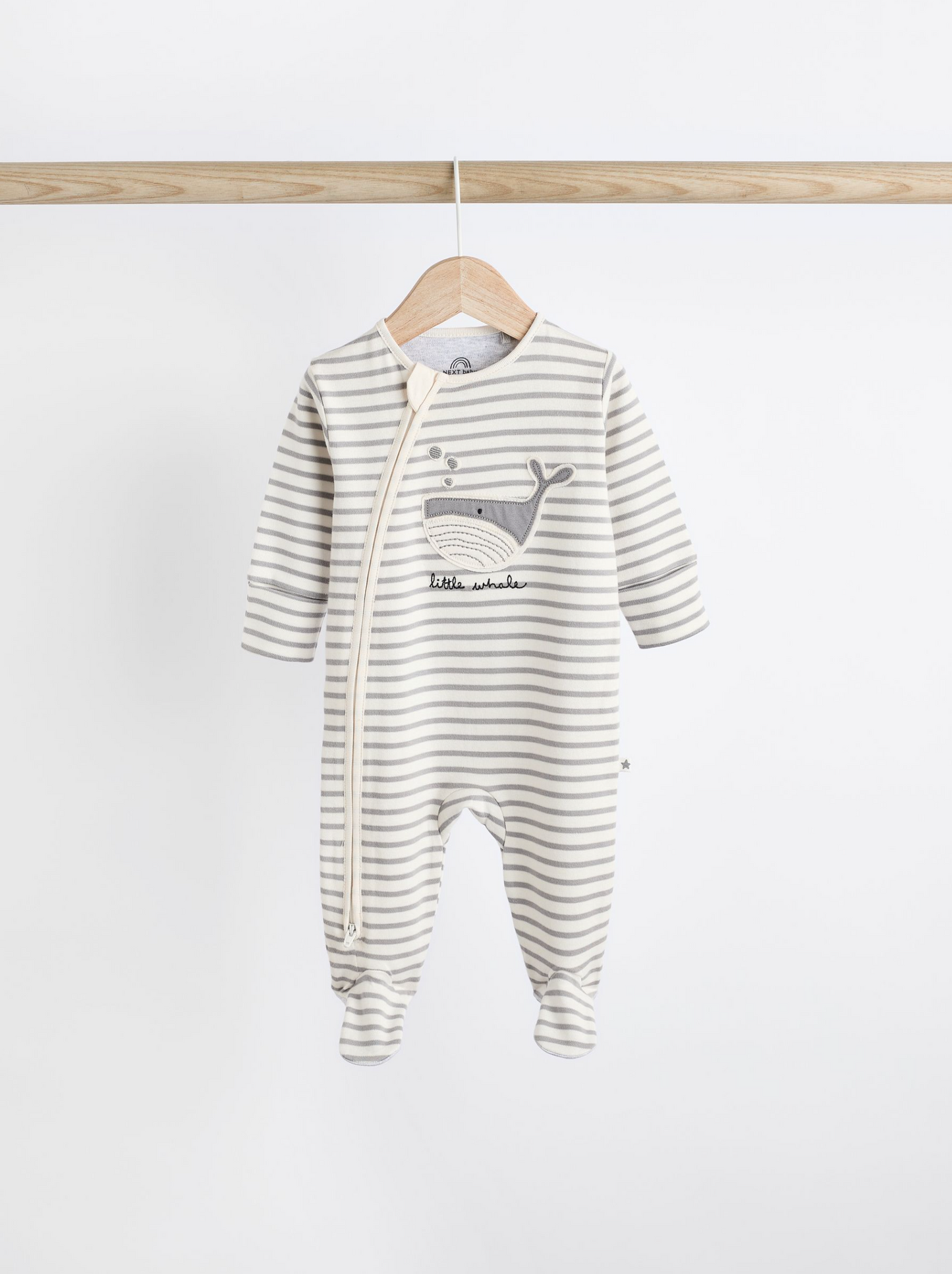 Next 3 Pack Whale Cotton Sleepsuit