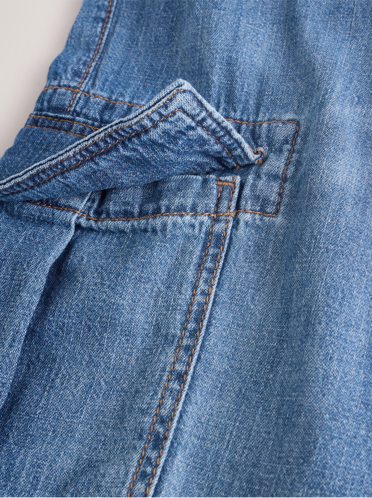 Next Denim Cargo Linen Trousers