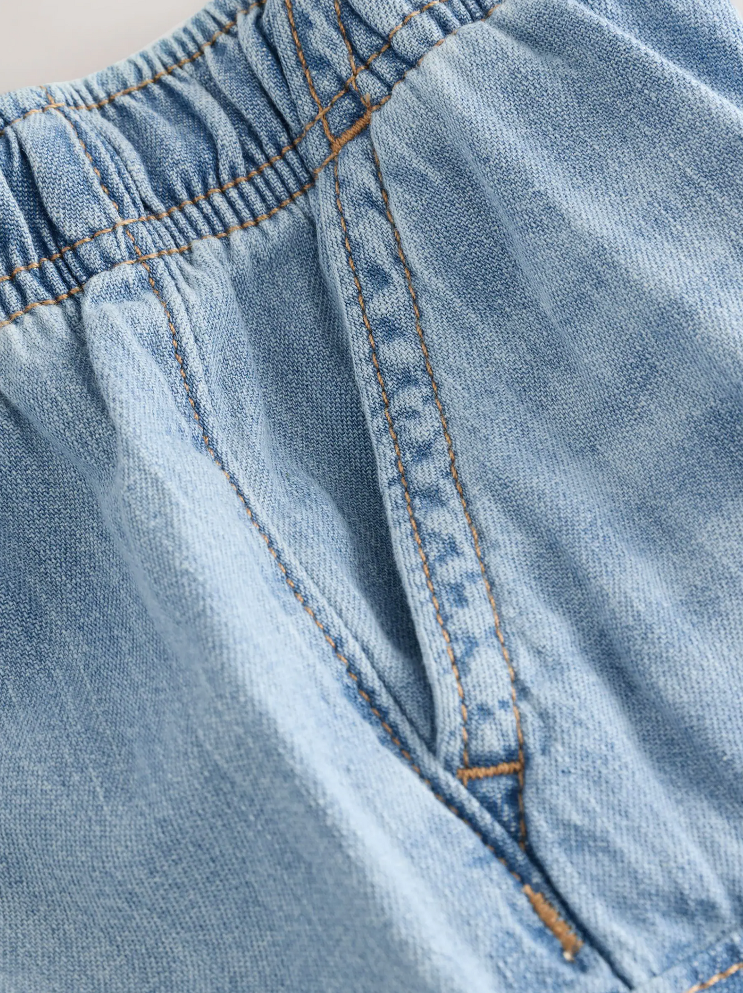 Next Denim Linen Cargo Shorts