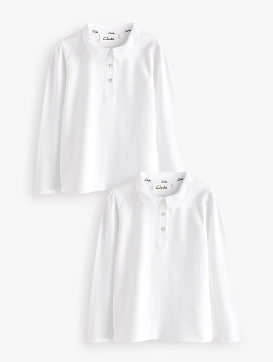 Clark 2 Pack Long Sleeve Polo Shirts