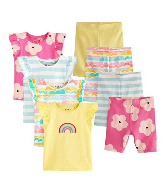 4 Pack Sleeveless Vests & Cycle Shorts Sets