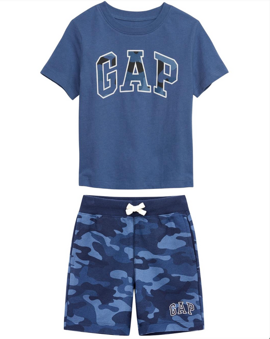 Gap Blue Camo T-Shirt & Short Set