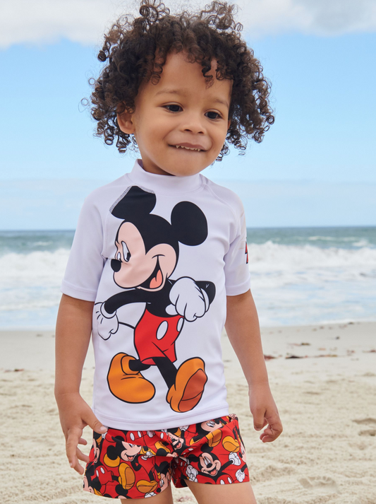 Next*Mickey 2 Piece Sunsafe Top & Shorts Swim Set