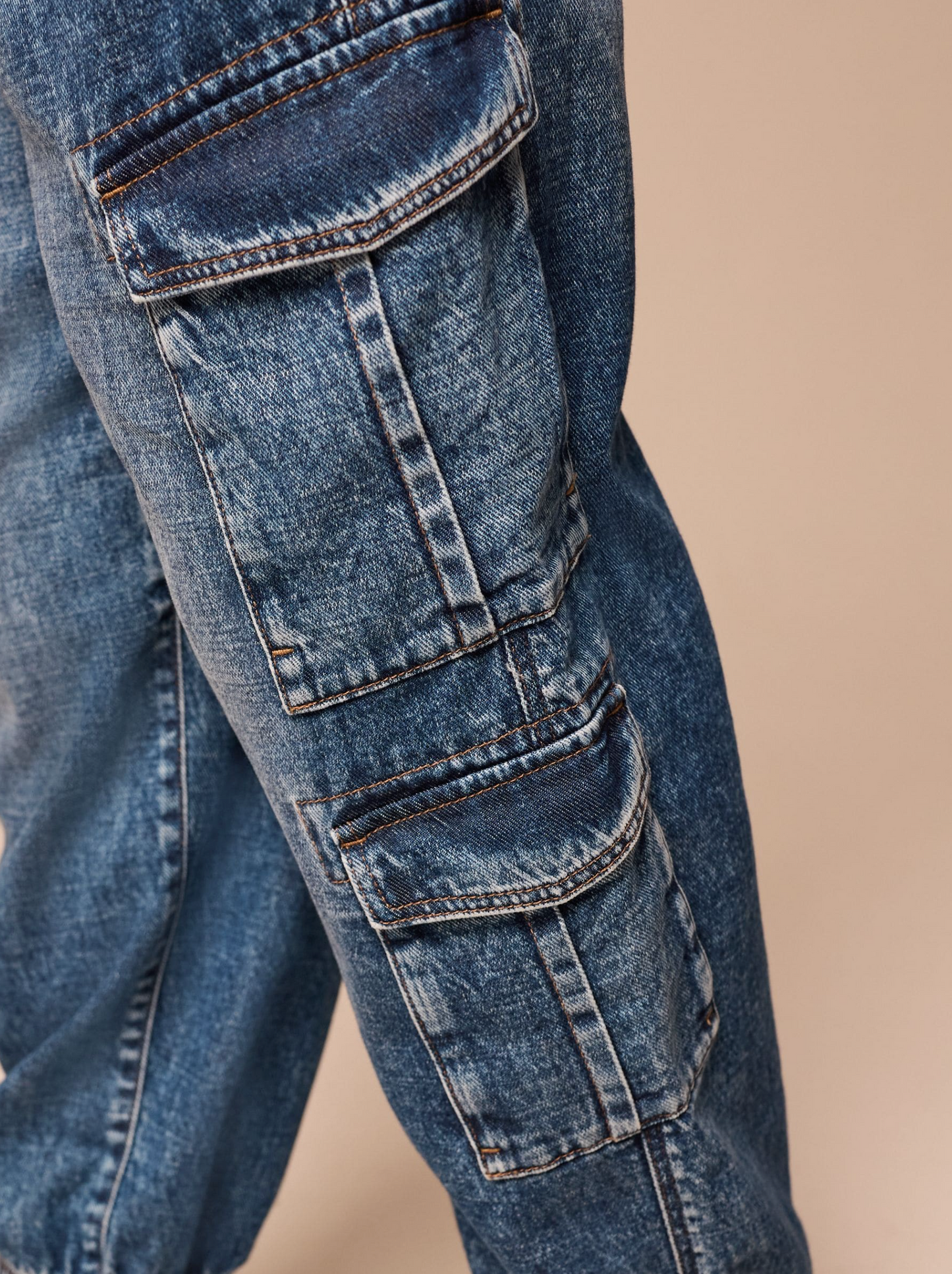 Next Balloon Denim Cargo Jeans