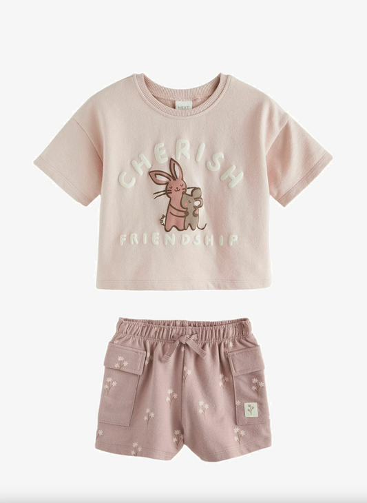 Next Bunny T-Shirt & Cargo Shorts Set