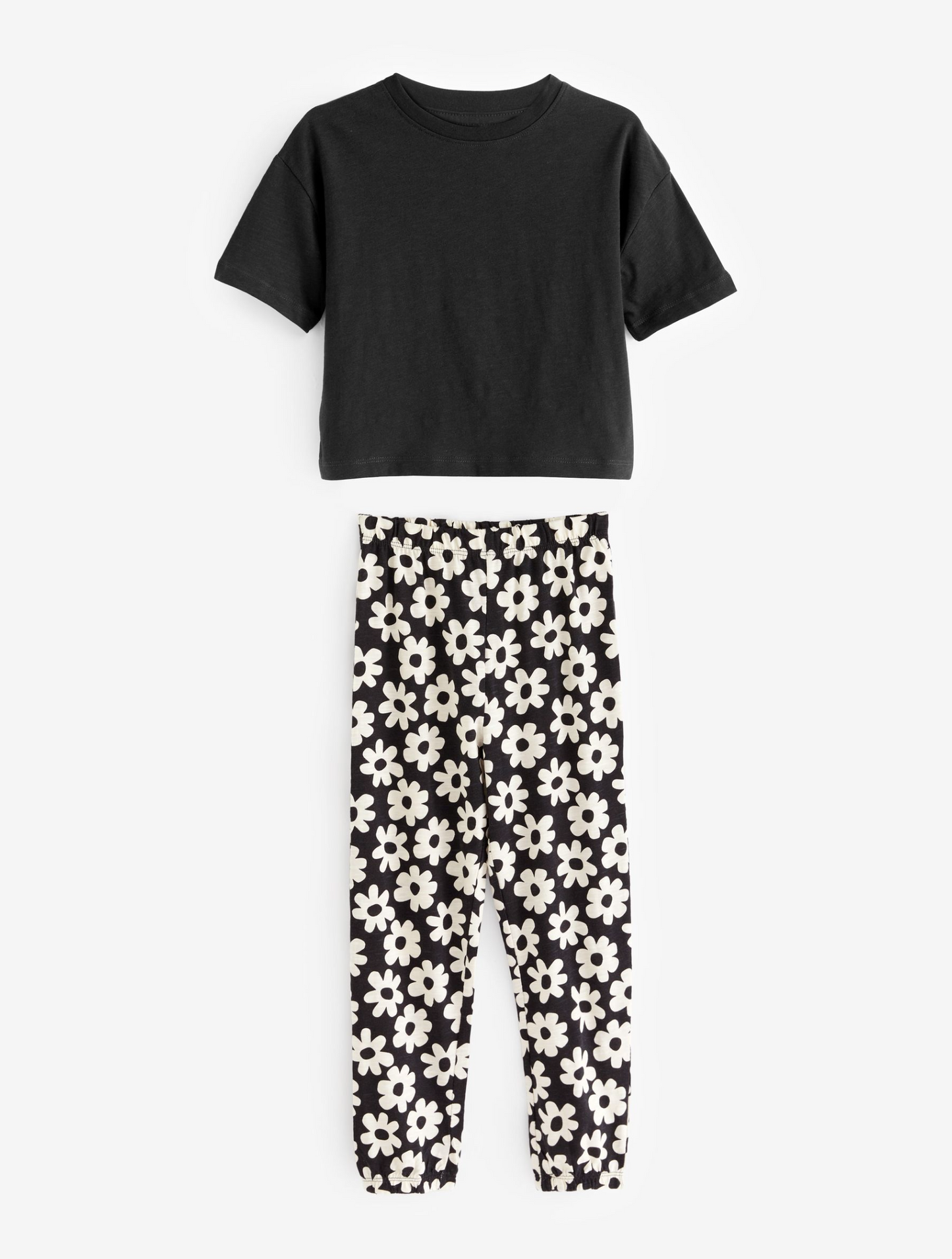Next 2 Pack Short Sleeve T-Shirts & Floral Pants