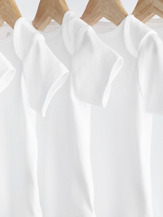 Next 4 Pack Organic Cotton White Bodysuits