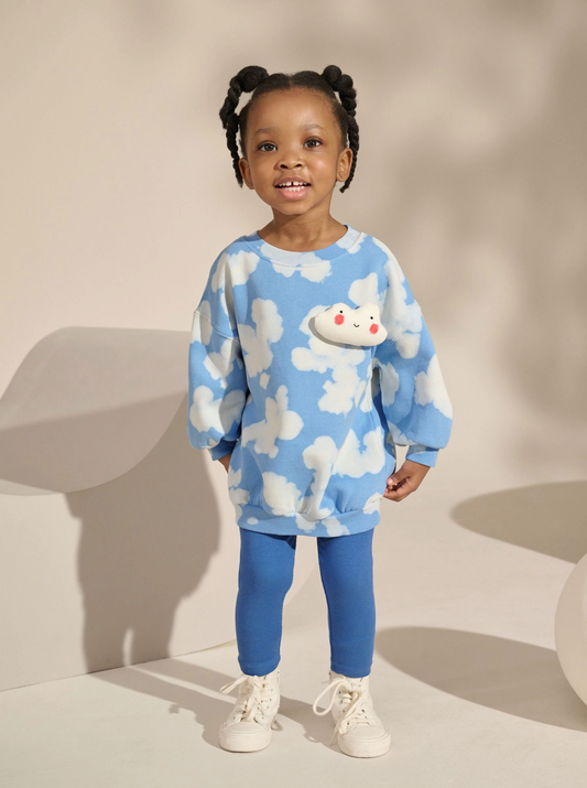 Next Blue Tie Dye Sweatshirt & Legging Set