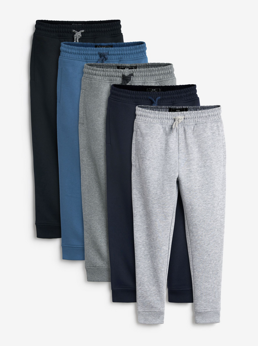 Next 5 Pack Slim Fit Fleece Lined Joggers