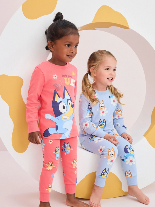 Next 2 Pack Bluey Licensed Snuggle PJ Sets