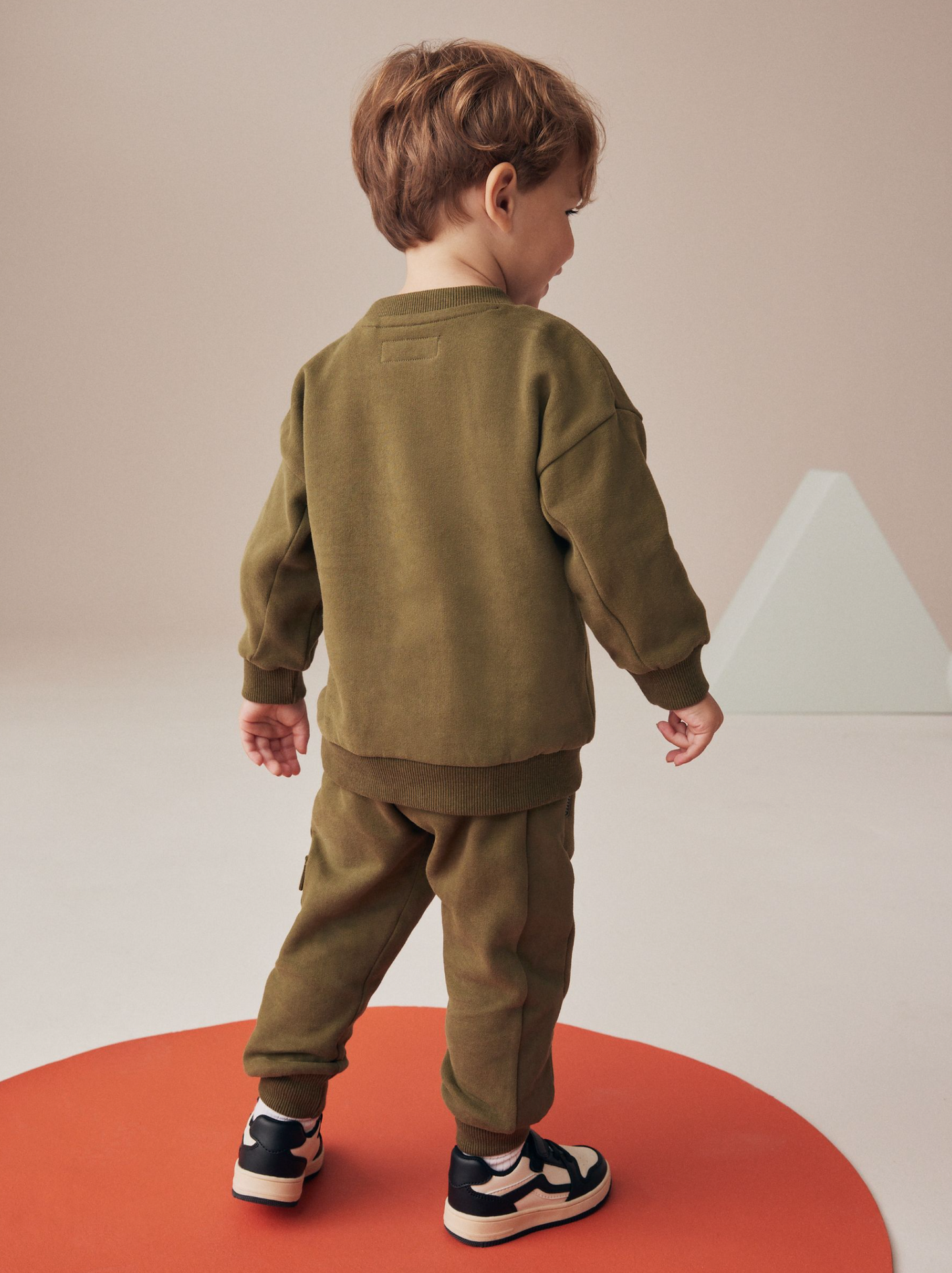 Next Khaki Utility Sweatshirt & Jogger Set