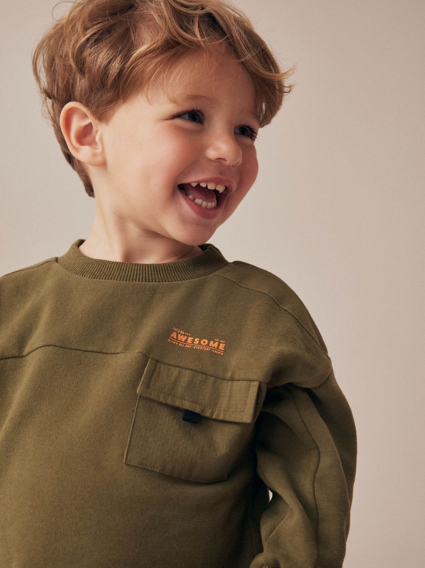 Next Khaki Utility Sweatshirt & Jogger Set