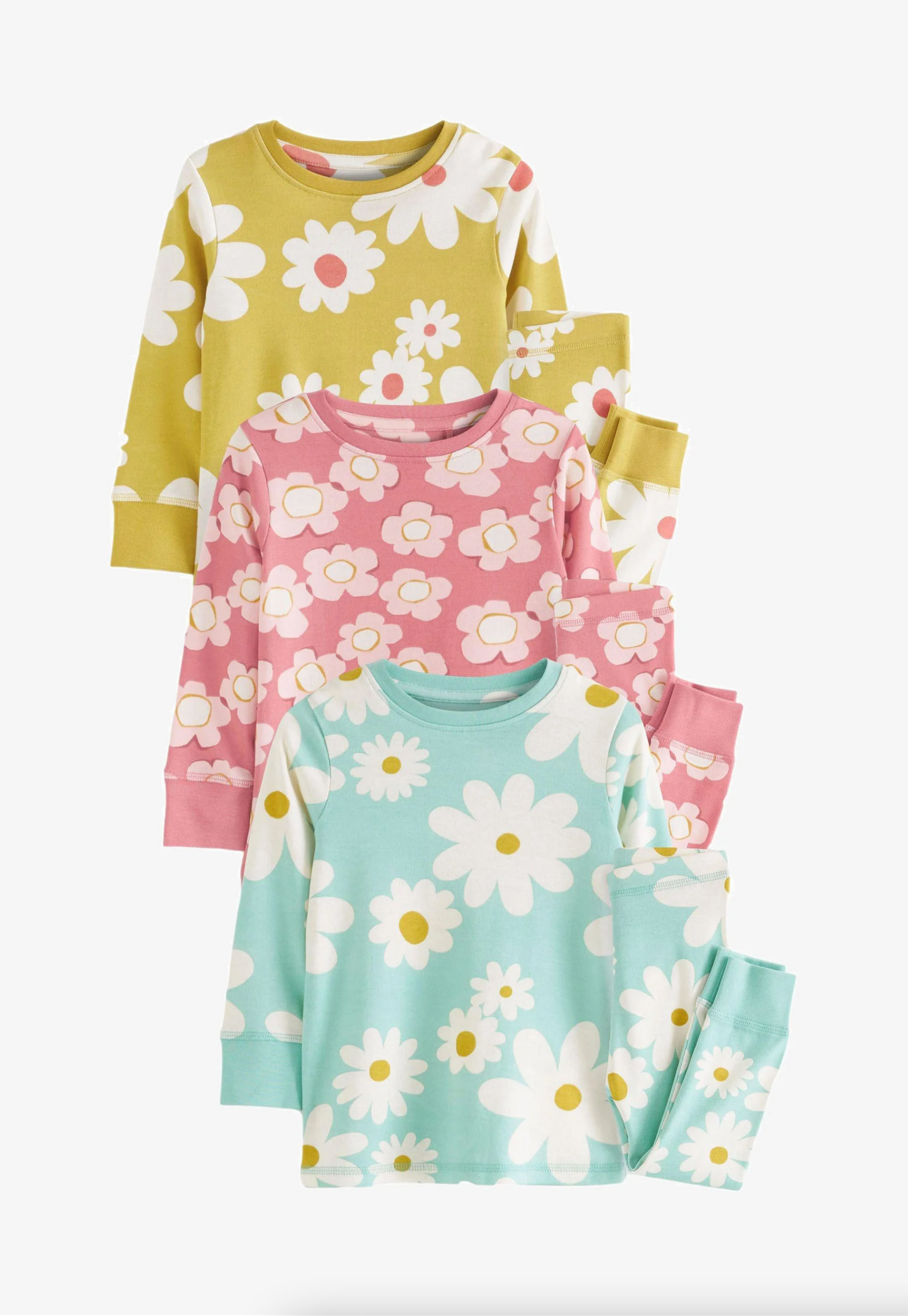 Next 3 Pack Floral Print Snuggle PJs
