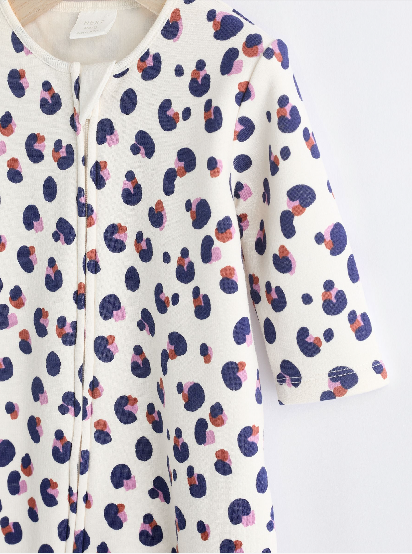 Next 2 Way Zip Fleece Lined Sleepsuit