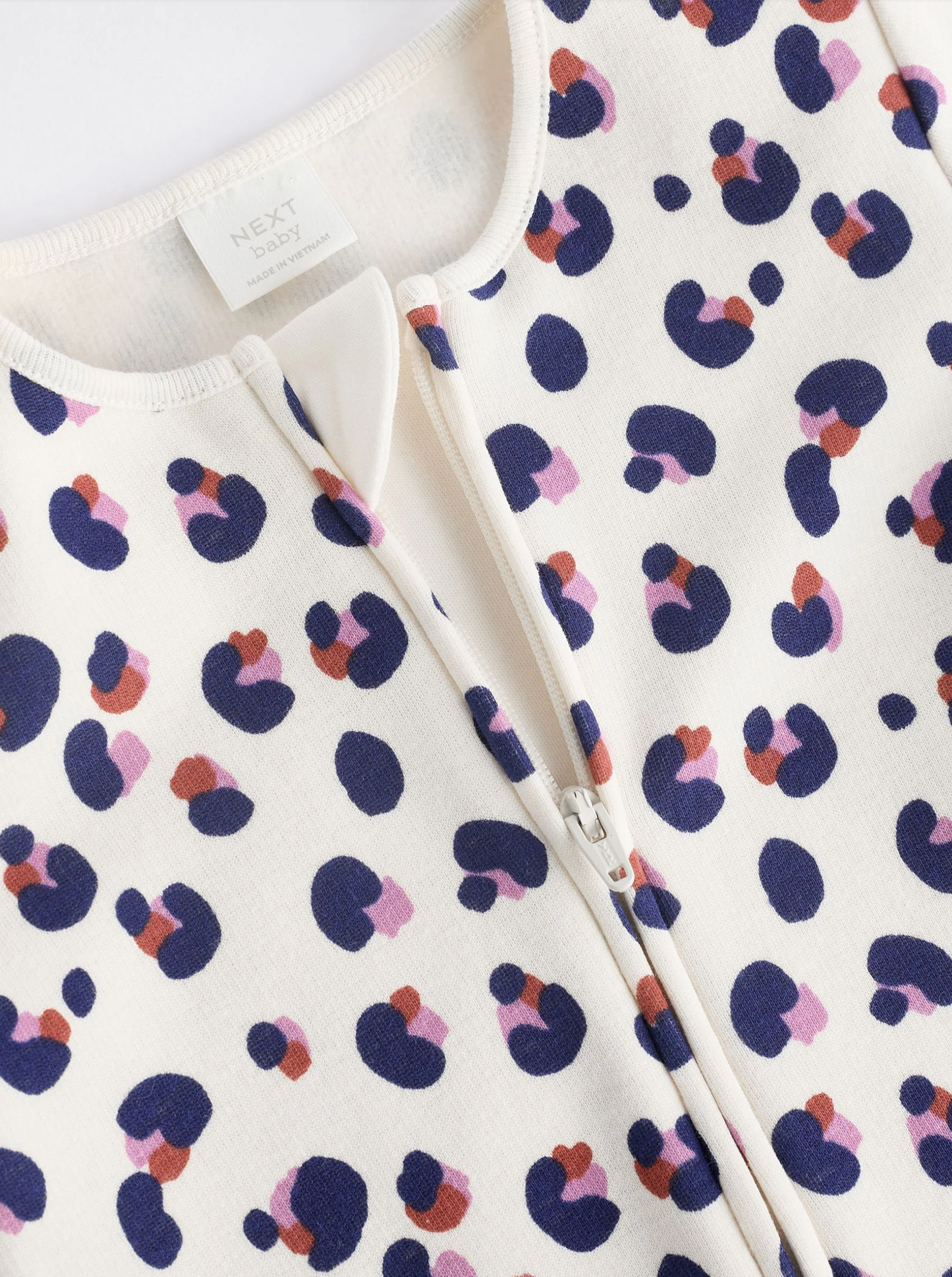 Next 2 Way Zip Fleece Lined Sleepsuit