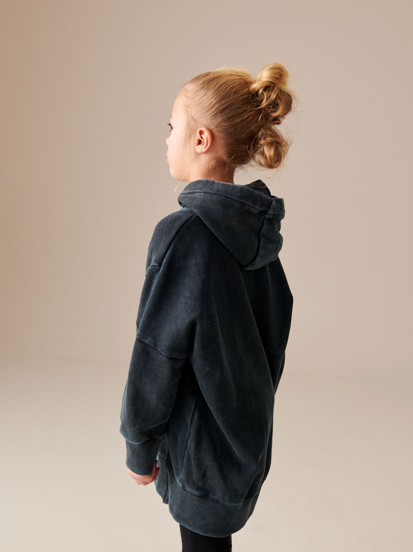 Next Charcoal Black Rose Longline Hoodie