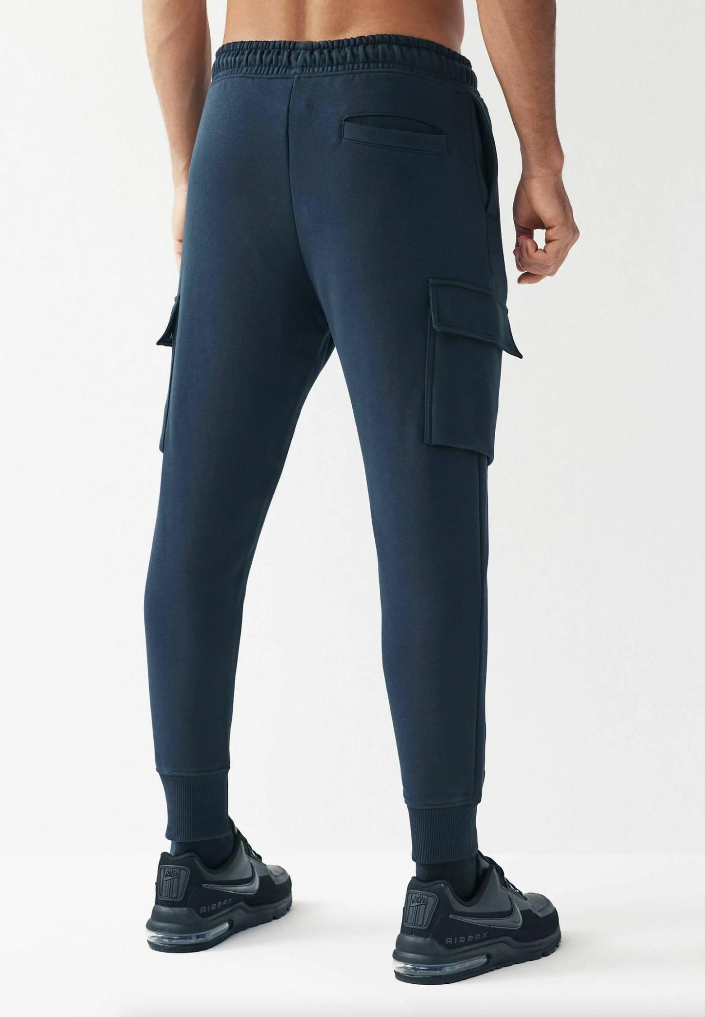 Next Navy Cotton Rich Cargo Jogger/ Men