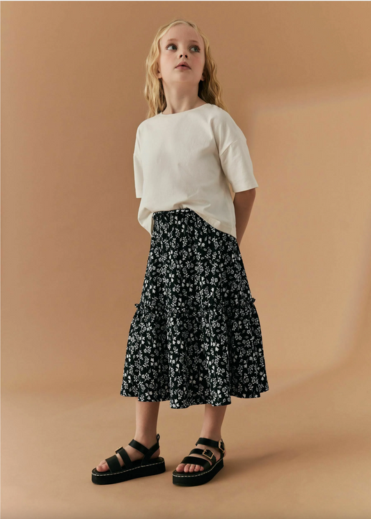 Next Textured Printed Midi Skirt