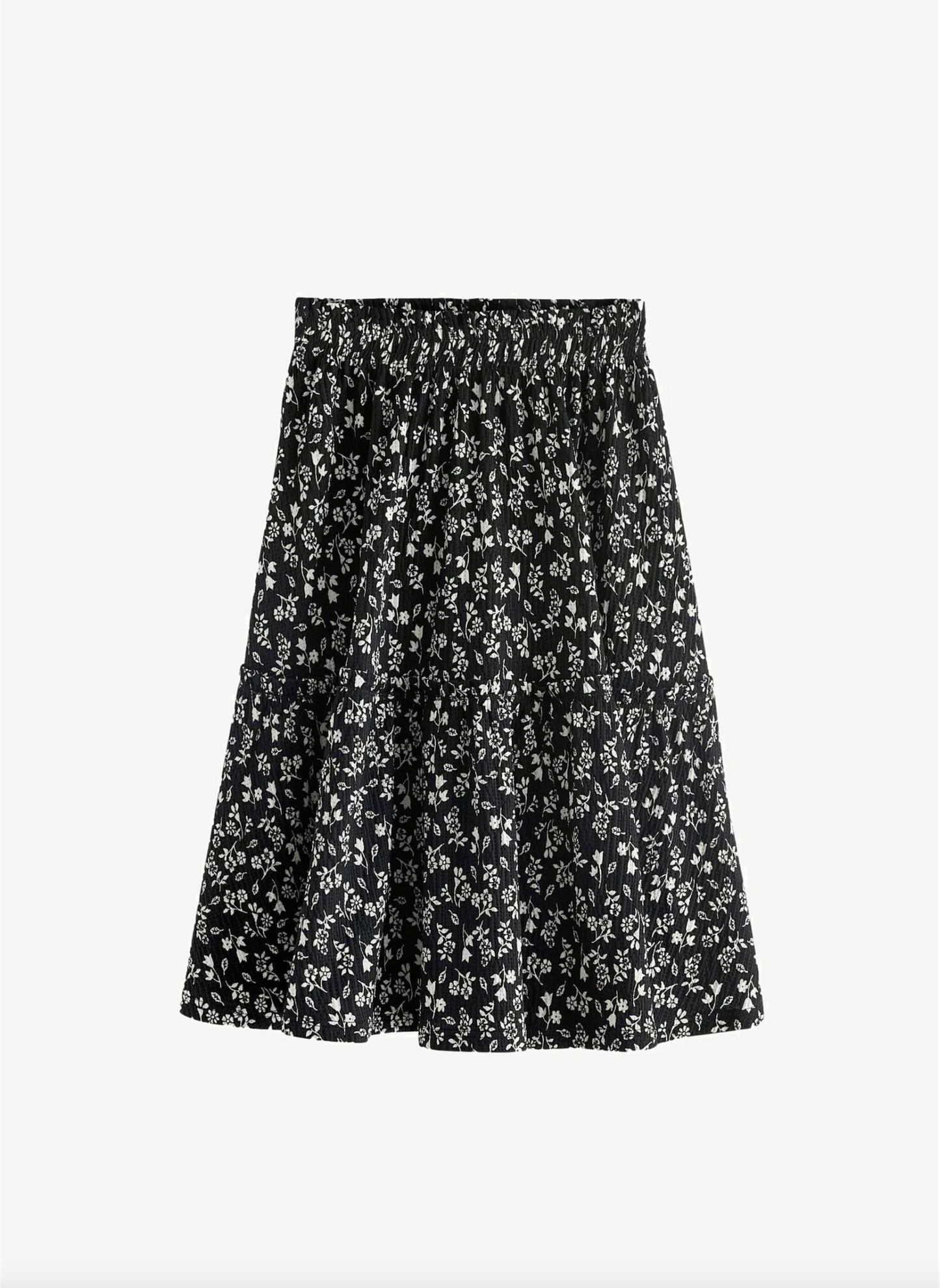 Next Textured Printed Midi Skirt